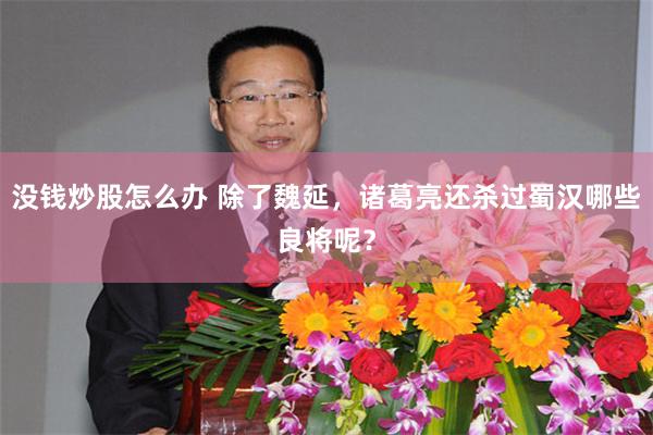没钱炒股怎么办 除了魏延，诸葛亮还杀过蜀汉哪些良将呢？