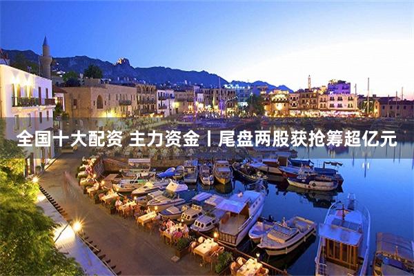 全国十大配资 主力资金丨尾盘两股获抢筹超亿元